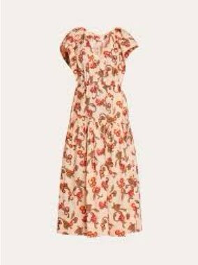 A.L.C. August Cotton Poplin print dress midi, size 6 NWOT